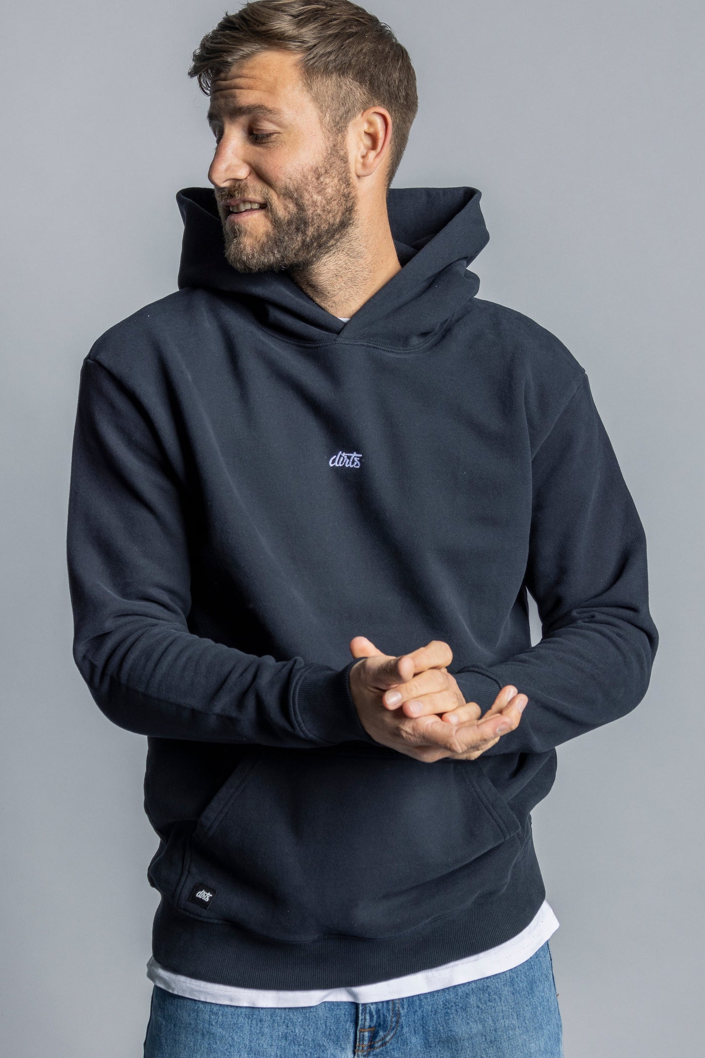 Logo Stick Hoodie Unisex, Schwarz