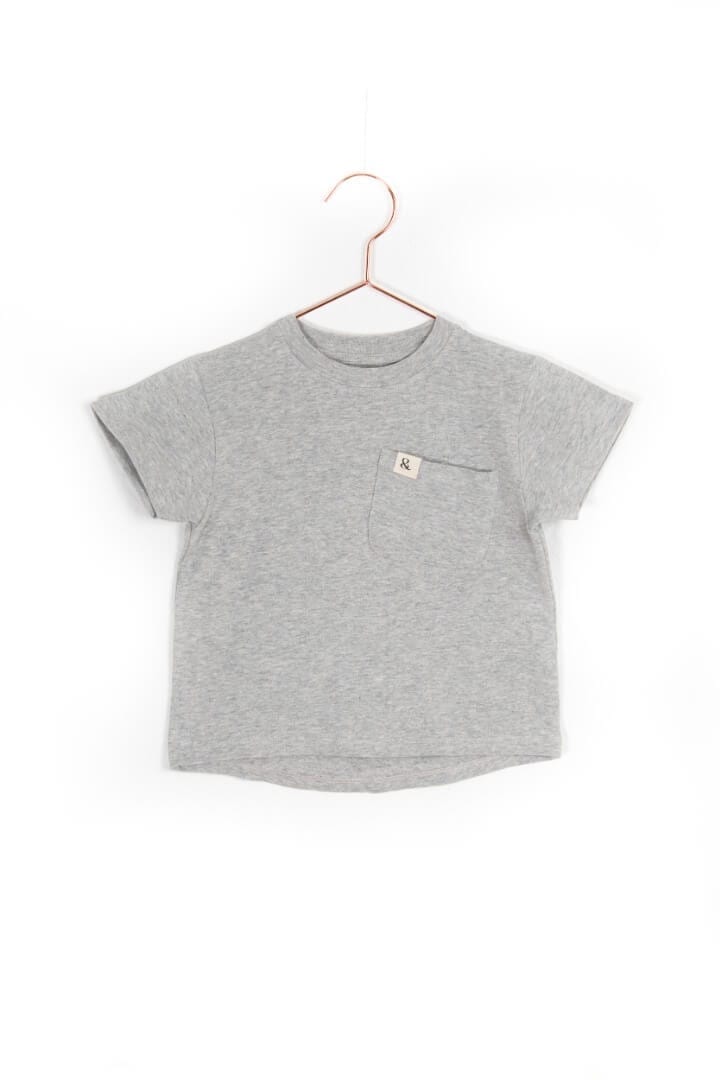 Jersey T-Shirt mit Brusttasche Kinder, grey