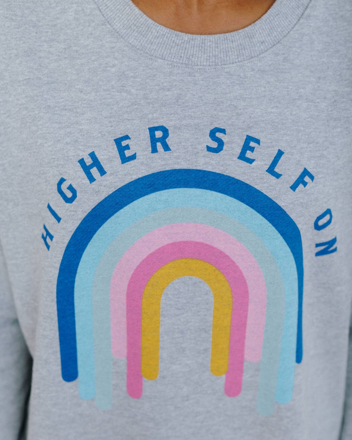 Higher Self On Relaxed Sweatshirt (heather grey)