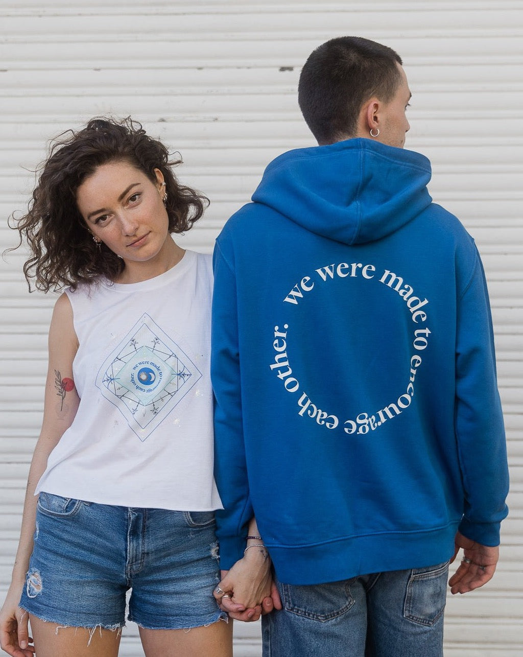 Encourage Hooded Sweatshirt (blue)