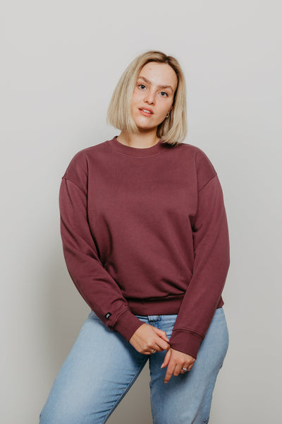 TAG THE TRUTH Organic Oversized Sweater Ladies, Berry