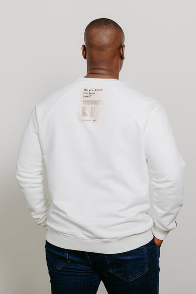 TAG THE TRUTH Raglan Sweatshirt Unisex, Off-White