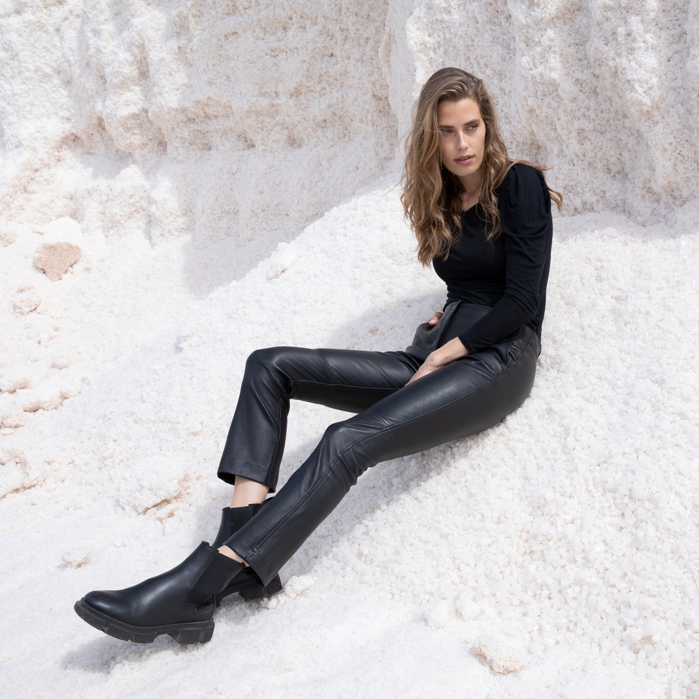 Liapure Atelier - Leather Cropped Pants