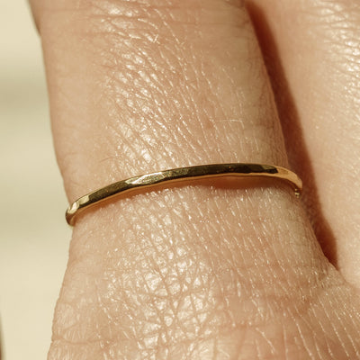 ALEXIA – gehämmerter Ring in Silber, Gold oder Roségold