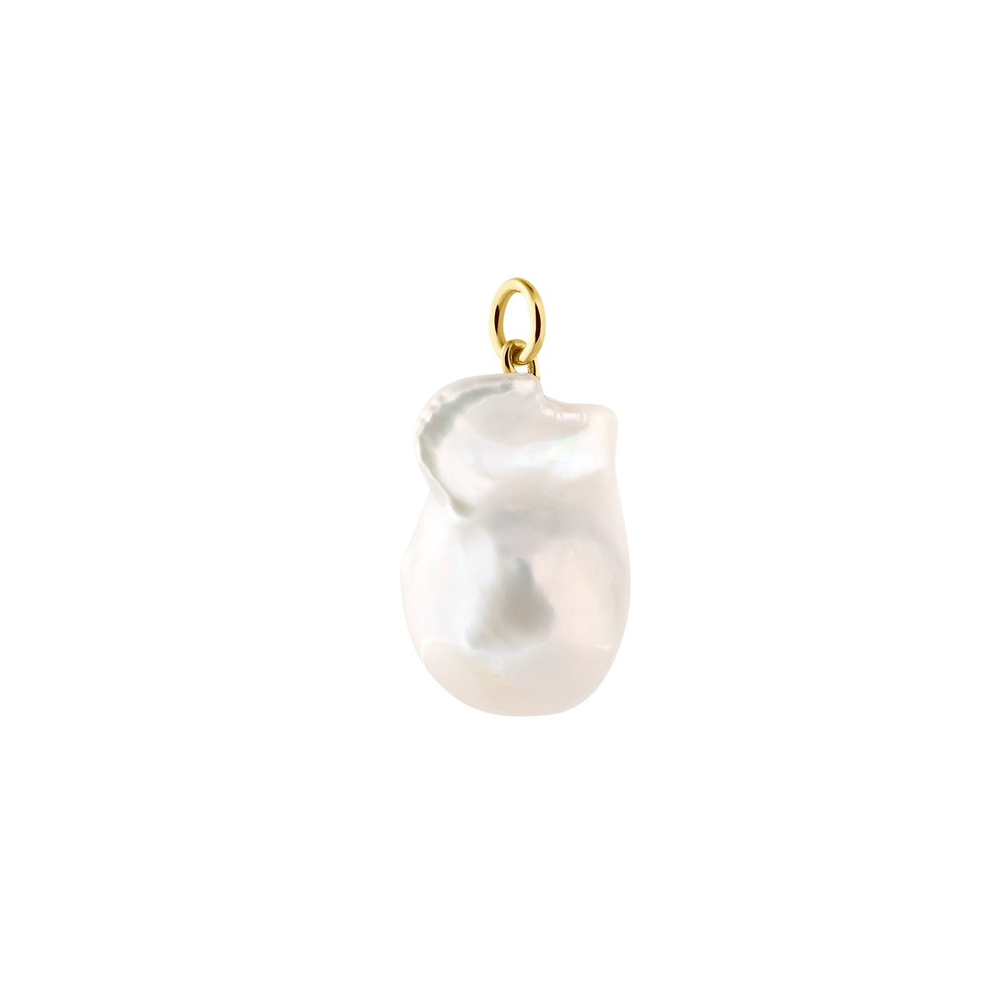 14K Gold Baroque Pearl Pendant