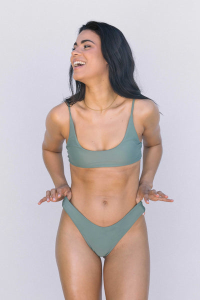 AURORA CURVE BIKINI BOTTOM - SAGE