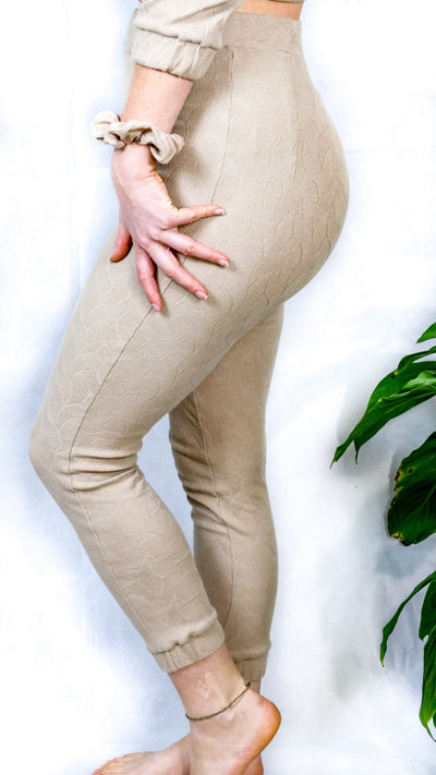LUNA High waist comfy pants classic sand - Vivien Joy