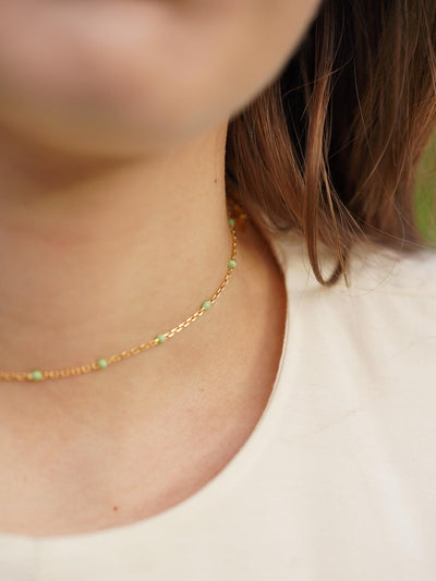 Color Pop Choker Mini-Pearls Emaille