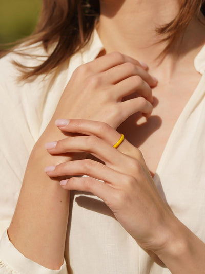Color Pop All-Over Ring Sunny Yellow