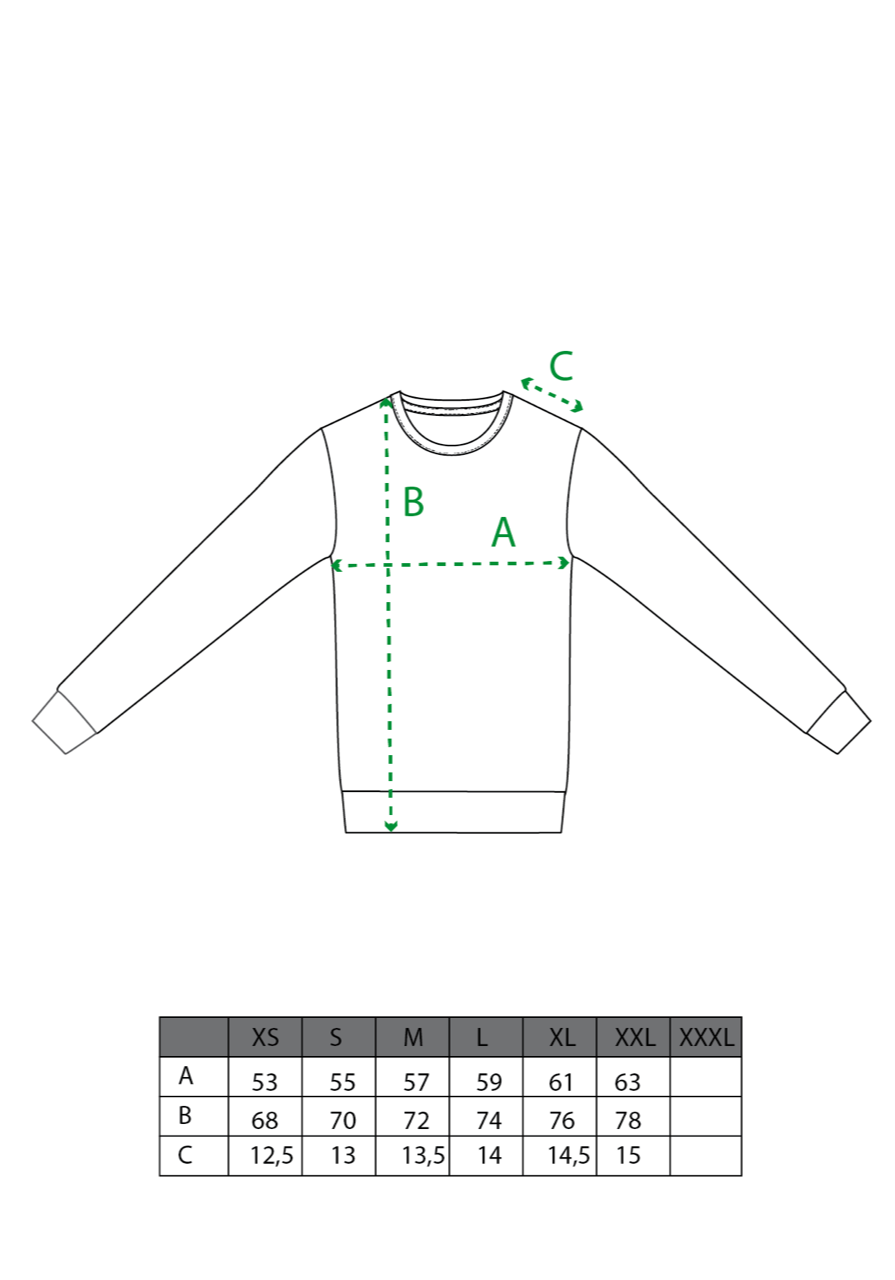 BE A BADASS Sweater Unisex, Hellgrau
