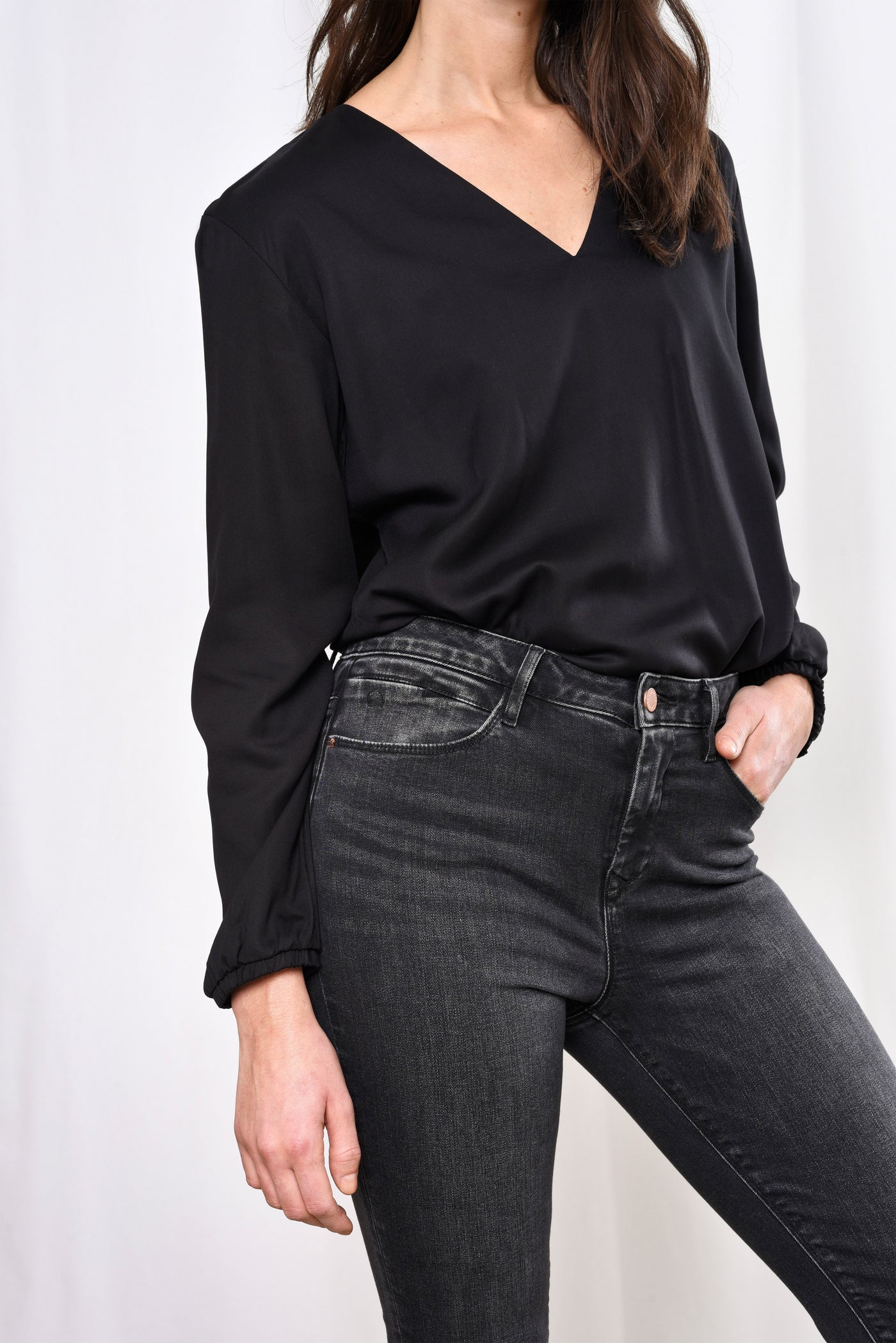 SUN UP - Skinny, Organic Powerstretch, Black Basic
