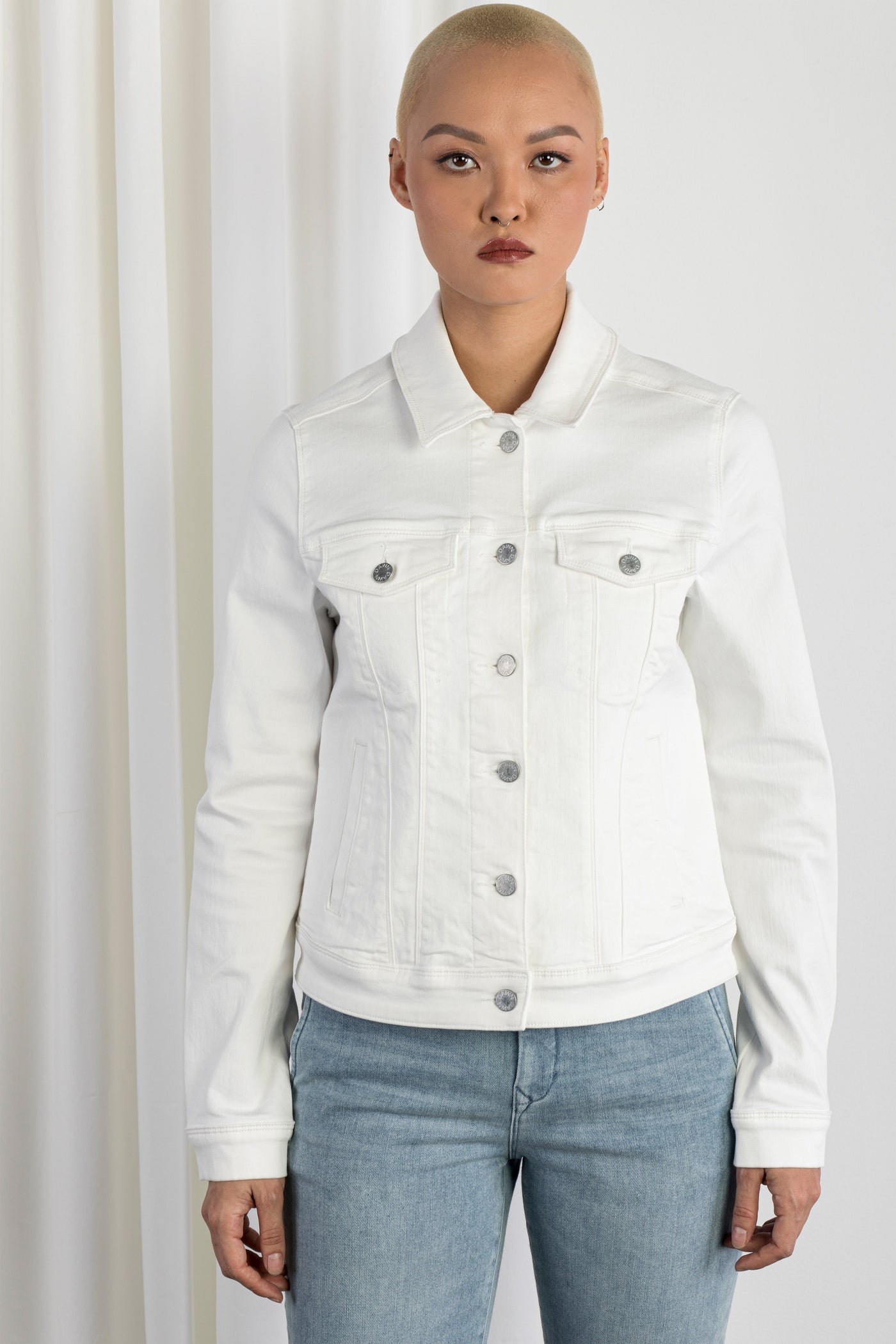 AURORA - Jacket, Organic Lightweight Denim, White Slub