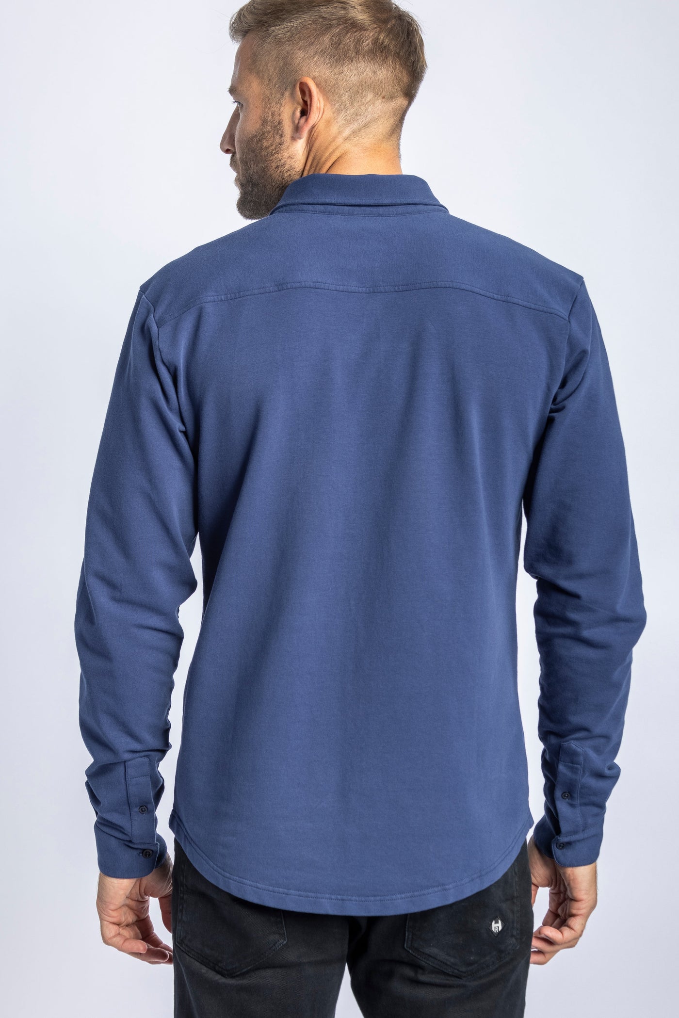 Organic Jersey Hemd, Blau