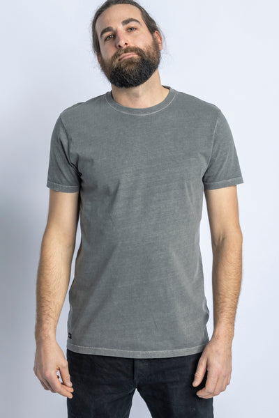 Natural Dyed T-Shirt SLIM, Charcoal
