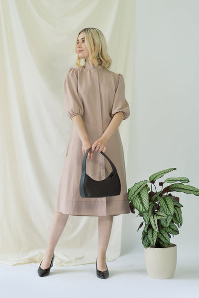 Melanie | Shirt Dress with balloon sleeves in rose