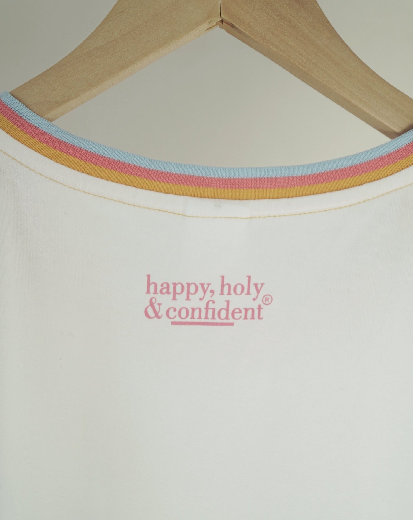 Happy Holy & Confident Tank Top (off white)
