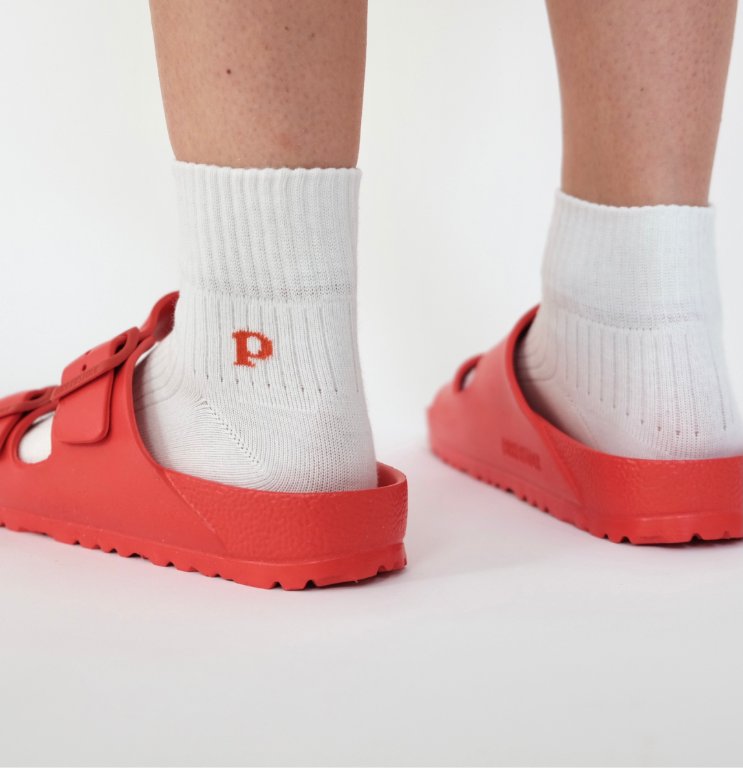 The Casual - Sneakersocken aus Bio-Baumwolle in Off-White