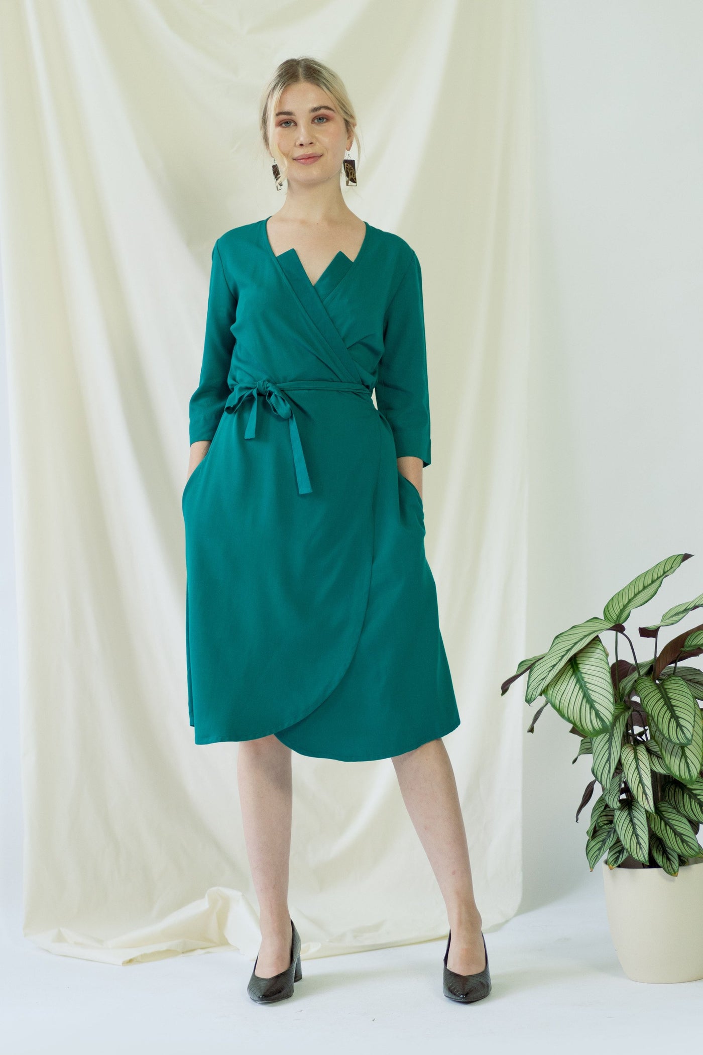 Marlene | Elegantes Wickelkleid in Grün