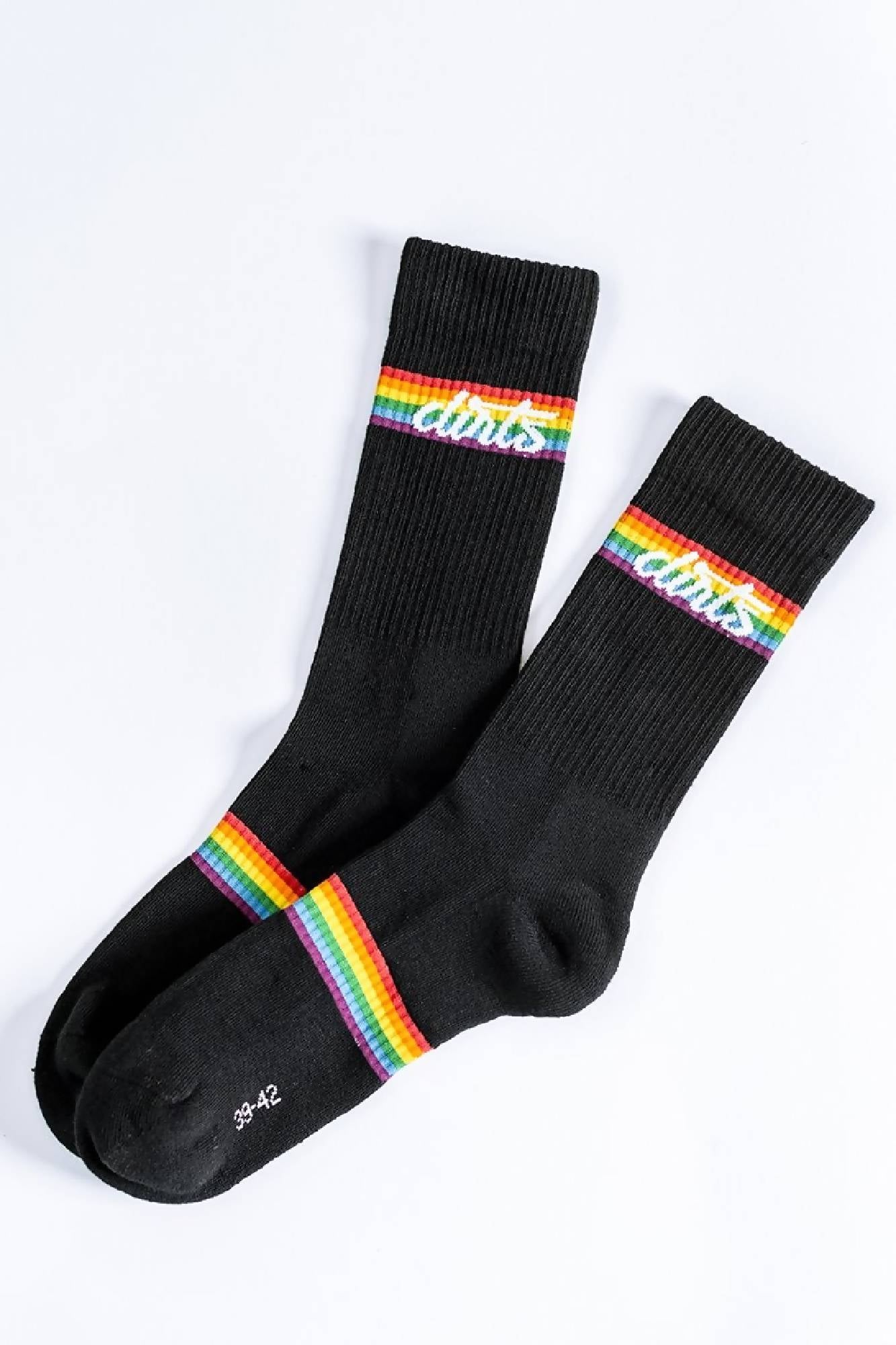 2er-Pack Rainbow Socks, Schwarz