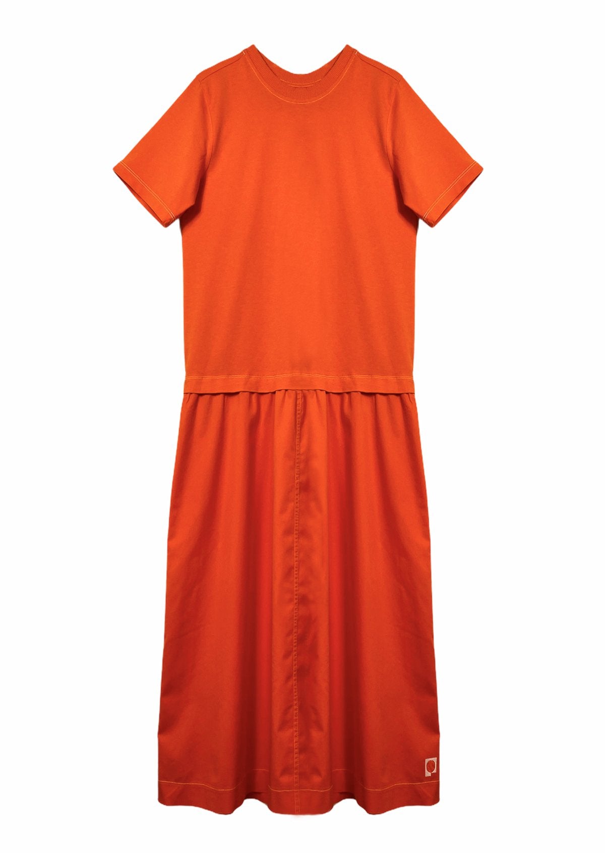 Rotes Jersey Kleid TARA aus reiner Bio Baumwolle