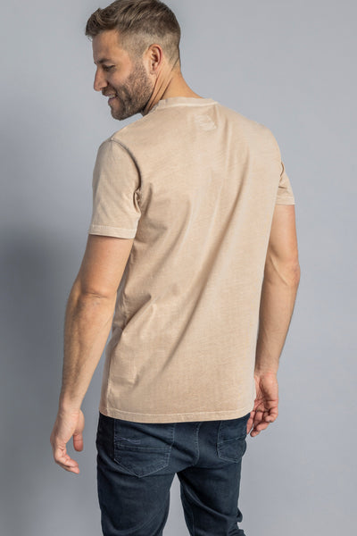 Natural Dyed T-Shirt SLIM, Tabak