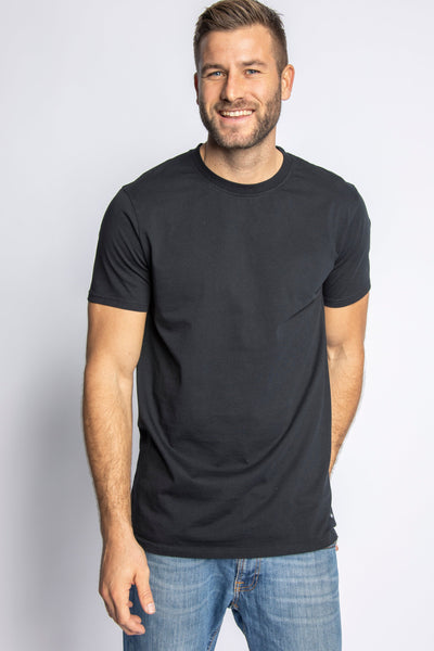 3er-Pack Premium Blank GOTS T-Shirt SLIM, Schwarz