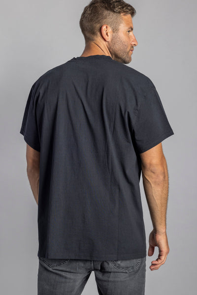 Recycled Cotton Logo Oversized T-Shirt, Schwarz