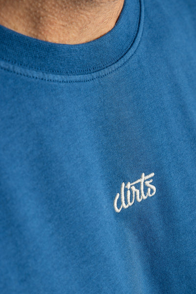 Recycled Cotton Logo Oversized T-Shirt, Atlantikblau