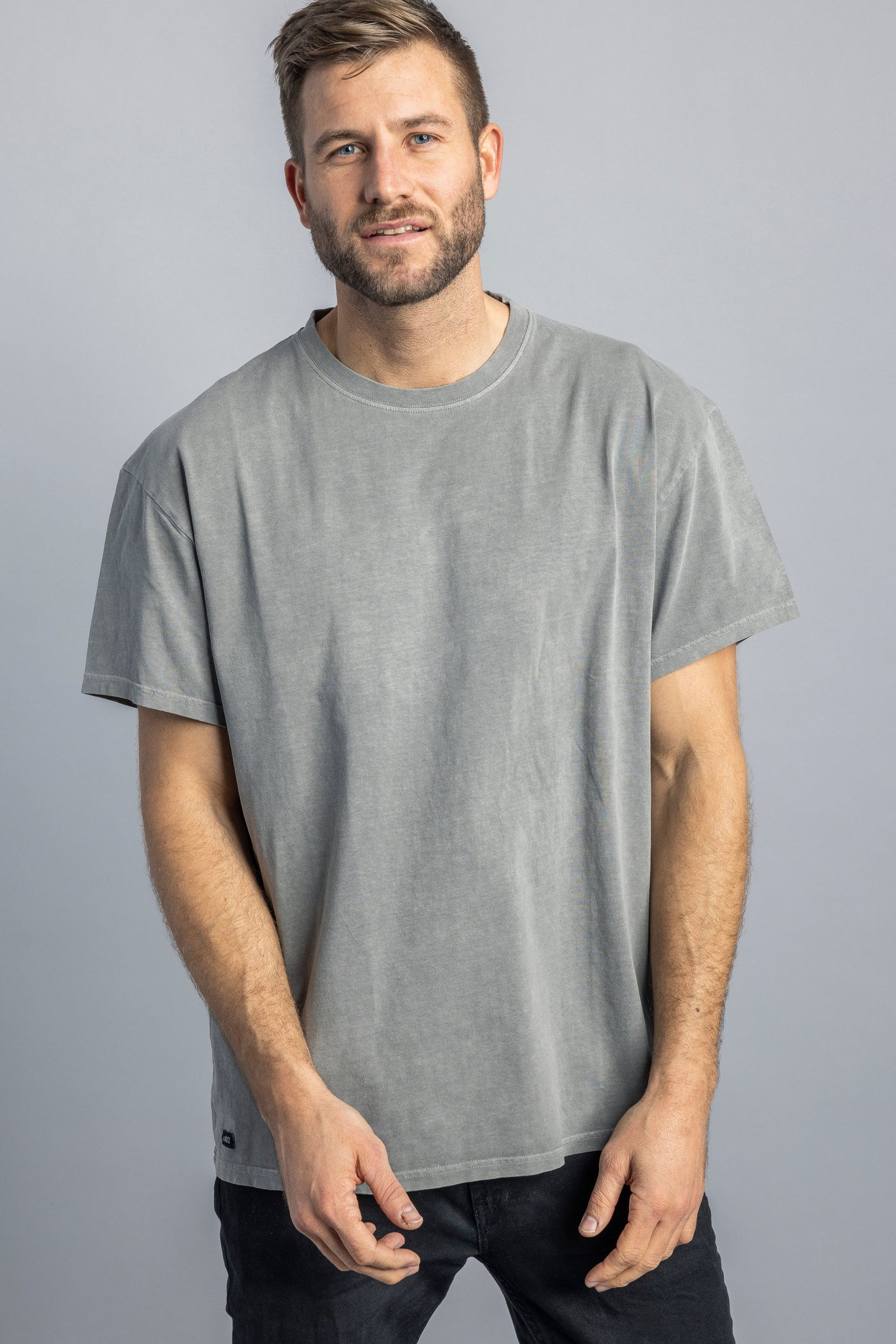 Recycled Cotton Oversized T-Shirt, Charcoal