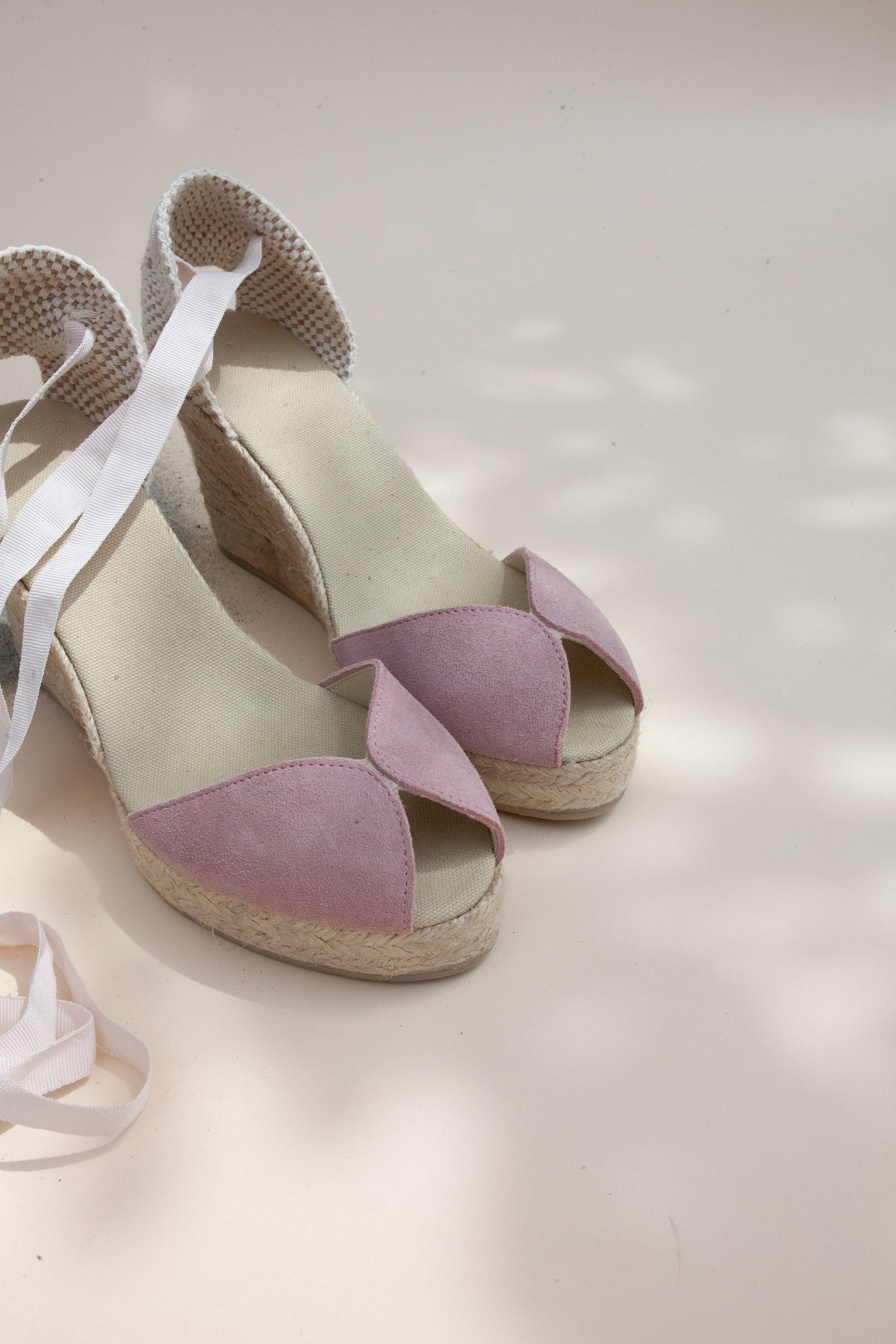 The Soft Pink Peep Toe Wedges