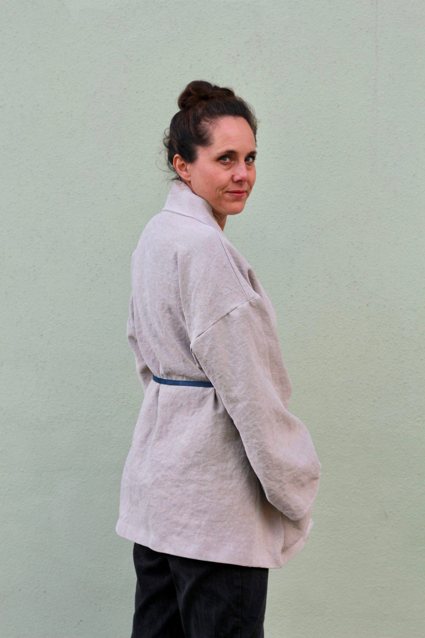 Kimono Jacke aus Leinen