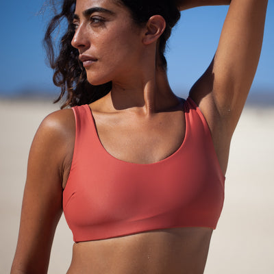 Wendbares Bikini Top PURE Rostrot Rosé