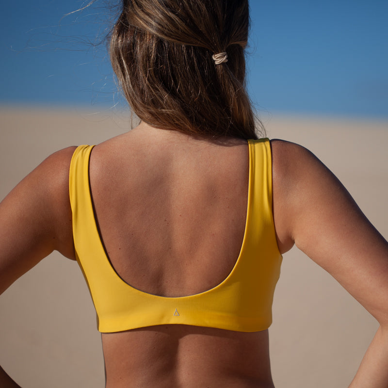 Wendbares Bikini Top PURE Sand Gelb