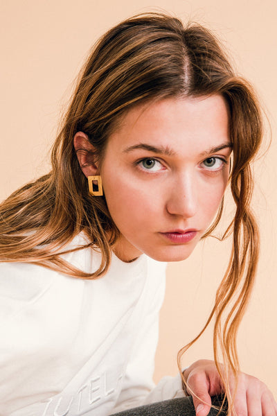 The Gold Rectangle Earrings