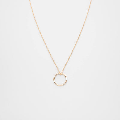 medium circle necklace | solid gold