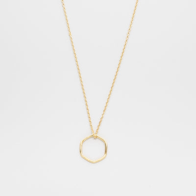 soft hexagon necklace - M / L