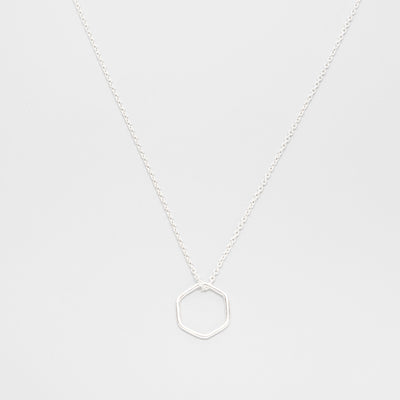 soft hexagon necklace - M / L