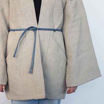 Kimono Jacke aus Leinen