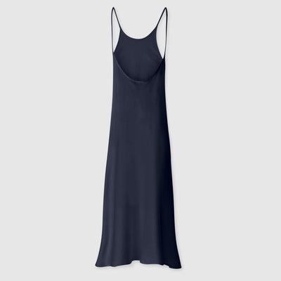 Liapure Silk Slip Dress - navy