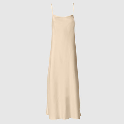 Liapure Silk Slip Dress - beige
