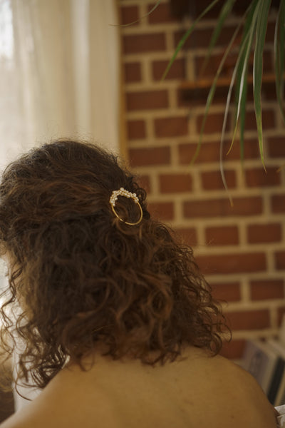 MAGNA HALF - Haarspange mit Perlen in Silber, Gold oder Roségold