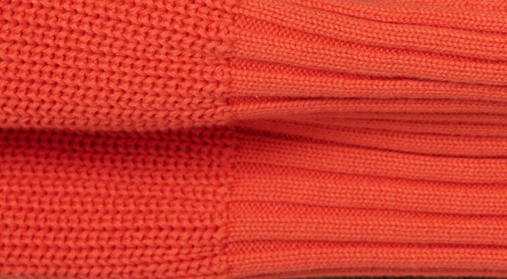 Rote Strickmütze MORA aus reiner Bio Baumwolle