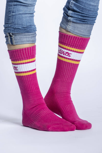 STRIPED Socks, Pink/Weiß