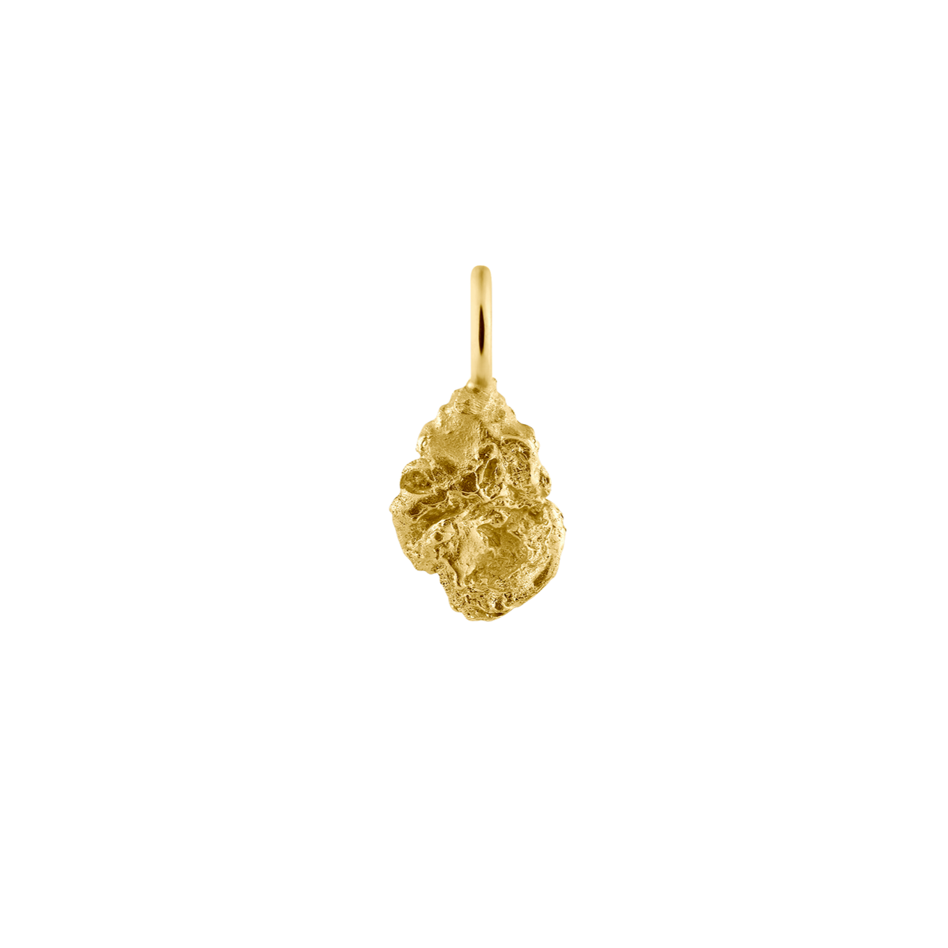 14K Gold Handcrafted Nugget Pendant