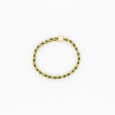 NIKA THIN – Ring mit grünen Steinchen