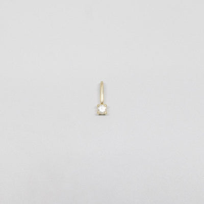 tiny diamond pendant | solid gold