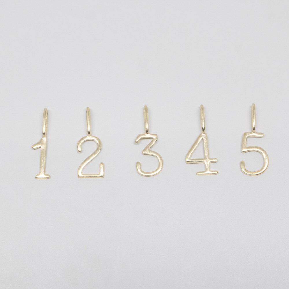 number necklace | solid gold
