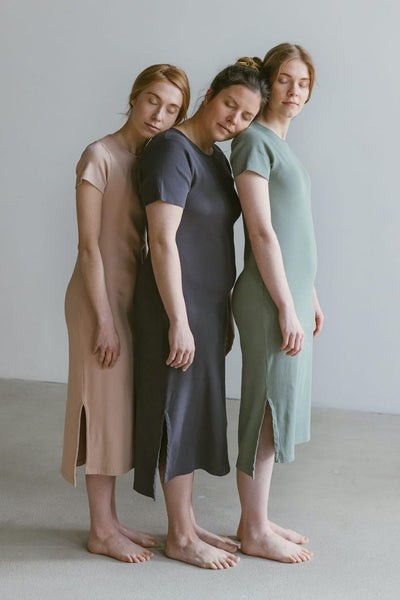 Rib Jersey Kleid, bough