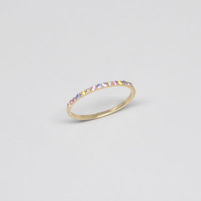 colored memory ring | solid gold