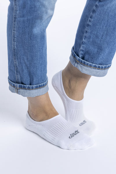 4er-Pack Sneaker Socks, Weiß + Grau